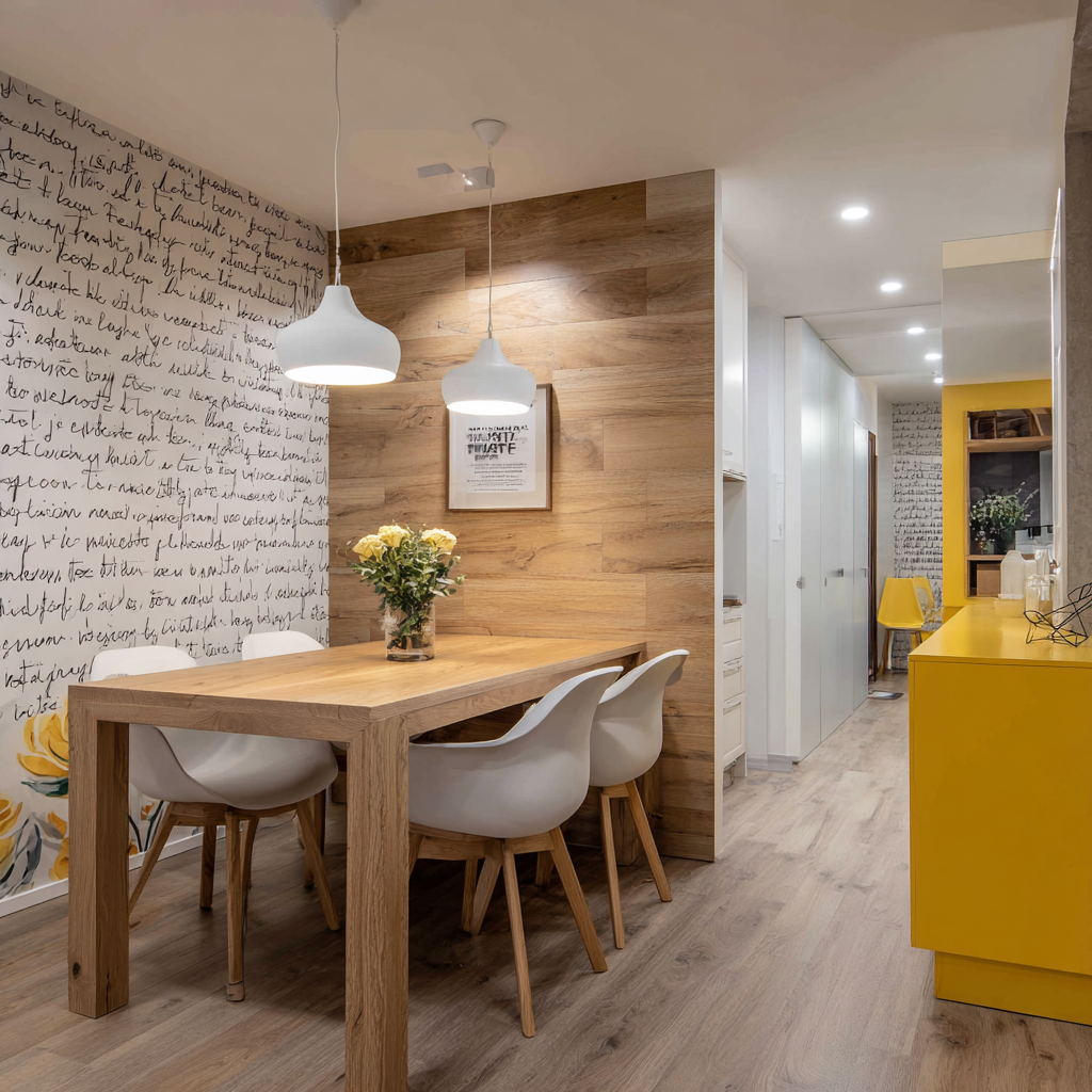 Salón reformado en Barcelona con diseño contemporáneo y luz natural tras una reforma integral bien planificada